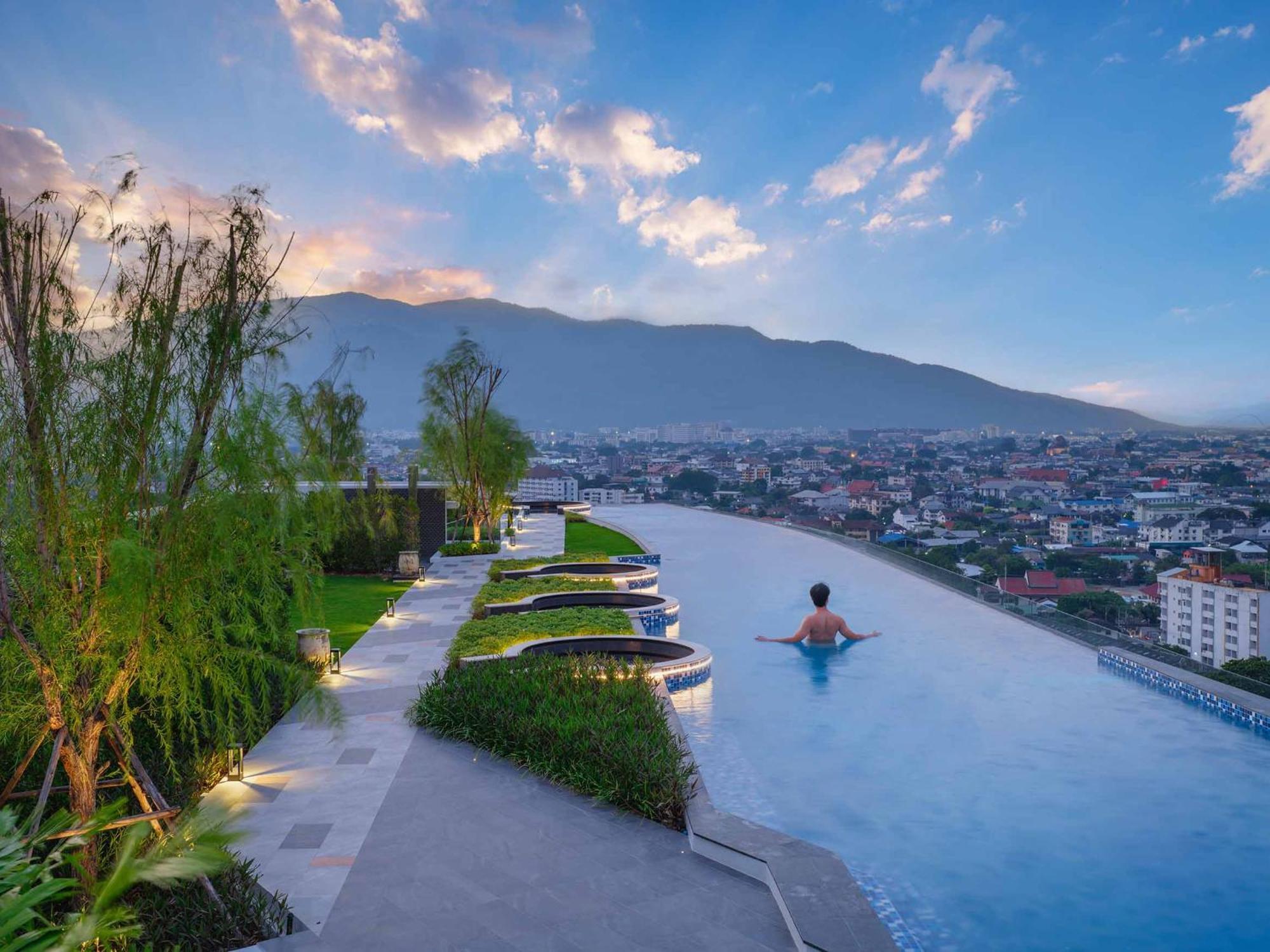 Luxury Condo Astra Sky River Condo Čiang Mai Exteriér fotografie